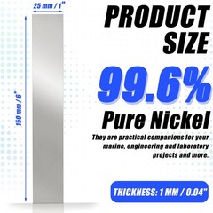 4 Pcs Pure Nickel Strip Nickel Anode Plating Kit Anode Sheet for Electroplating